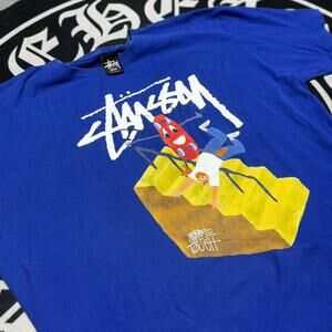 Blue Stussy X Jayson Musson Skate Tough Blue Graphic T-Shirt